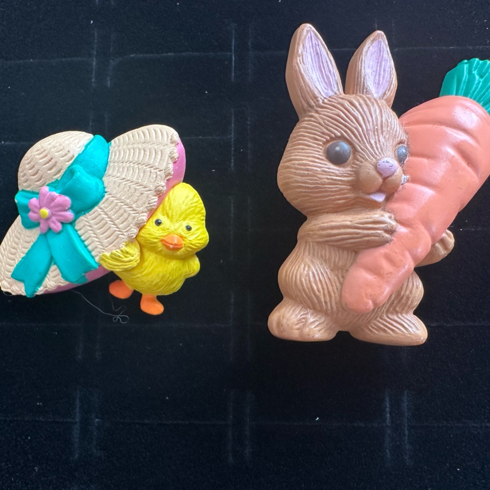 Vintage Hallmark Bunny & Chick Easter Pins (set of 2)